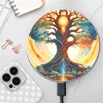 Tree Cosmic Spiritual Meditation Wireless Fast Charger(White)