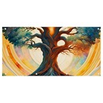 Tree Cosmic Spiritual Meditation Banner and Sign 8  x 4 