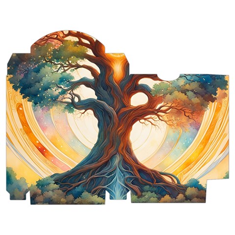 Tree Cosmic Spiritual Meditation Playing Cards Single Design (Rectangle) with Custom Box from ArtsNow.com Poker Box