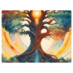 Tree Cosmic Spiritual Meditation Premium Plush Fleece Blanket (Extra Small)