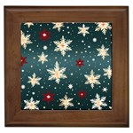 Snowflakes Winter Snow Framed Tile