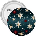 Snowflakes Winter Snow 3  Buttons