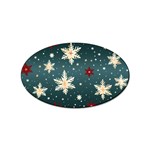 Snowflakes Winter Snow Sticker Oval (100 pack)