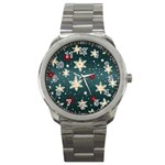 Snowflakes Winter Snow Sport Metal Watch