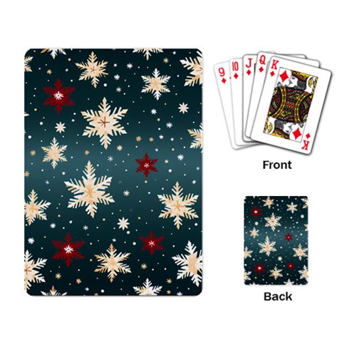 Snowflakes Winter Snow Playing Cards Single Design (Rectangle) from ArtsNow.com Back