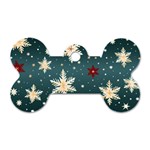 Snowflakes Winter Snow Dog Tag Bone (One Side)