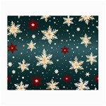 Snowflakes Winter Snow Small Glasses Cloth (2 Sides)