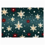 Snowflakes Winter Snow Large Glasses Cloth (2 Sides)