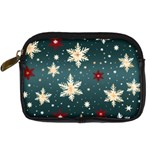 Snowflakes Winter Snow Digital Camera Leather Case