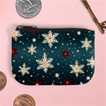 Snowflakes Winter Snow Mini Coin Purse