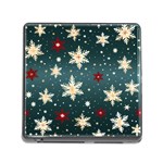 Snowflakes Winter Snow Memory Card Reader (Square 5 Slot)
