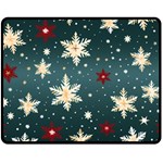 Snowflakes Winter Snow Fleece Blanket (Medium)