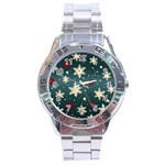 Snowflakes Winter Snow Stainless Steel Analogue Watch