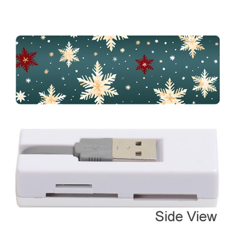 Snowflakes Winter Snow Memory Card Reader (Stick) from ArtsNow.com Front