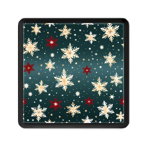 Snowflakes Winter Snow Memory Card Reader (Square) from ArtsNow.com Front