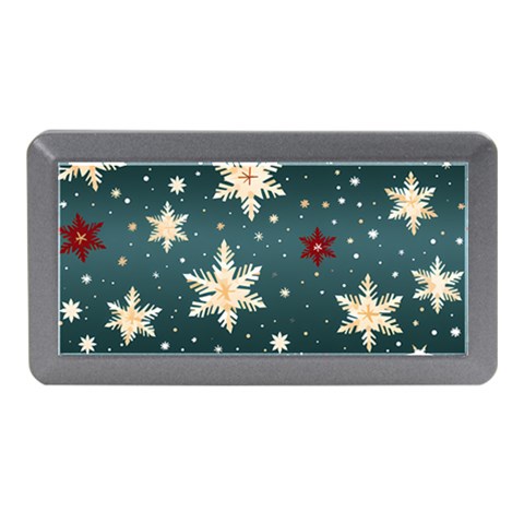 Snowflakes Winter Snow Memory Card Reader (Mini) from ArtsNow.com Front