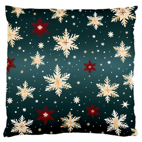 Snowflakes Winter Snow Large Cushion Case (One Side) from ArtsNow.com Front
