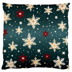 Snowflakes Winter Snow Large Cushion Case (Two Sides) from ArtsNow.com Front