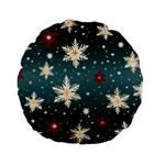Snowflakes Winter Snow Standard 15  Premium Round Cushions