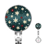 Snowflakes Winter Snow Stainless Steel Nurses Watch