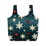 Snowflakes Winter Snow Full Print Recycle Bag (M)