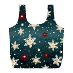 Snowflakes Winter Snow Full Print Recycle Bag (L)