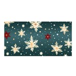 Snowflakes Winter Snow Satin Wrap 35  x 70 