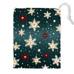 Snowflakes Winter Snow Drawstring Pouch (4XL)