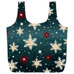 Snowflakes Winter Snow Full Print Recycle Bag (XXXL)