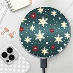 Snowflakes Winter Snow Wireless Fast Charger(White)