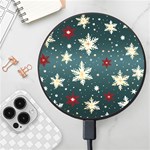 Snowflakes Winter Snow Wireless Fast Charger(Black)