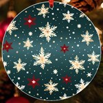 Snowflakes Winter Snow UV Print Acrylic Ornament Round