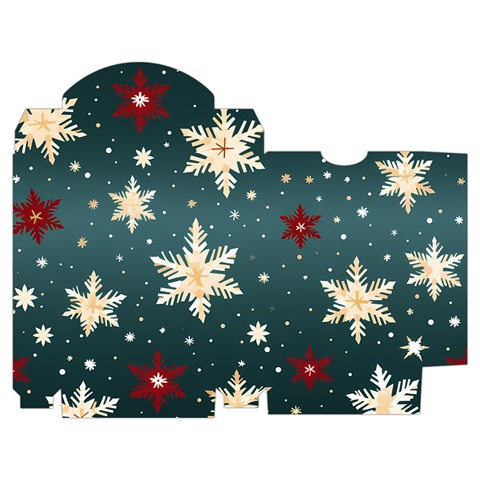 Snowflakes Winter Snow Playing Cards Single Design (Rectangle) with Custom Box from ArtsNow.com Poker Box