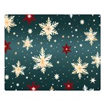 Snowflakes Winter Snow Premium Plush Fleece Blanket (Large)