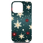 Snowflakes Winter Snow iPhone 14 Pro Max Black UV Print Case