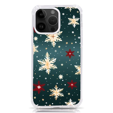 Snowflakes Winter Snow iPhone 14 Pro Max TPU UV Print Case from ArtsNow.com Front