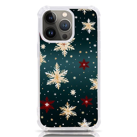 Snowflakes Winter Snow iPhone 13 Pro TPU UV Print Case from ArtsNow.com Front