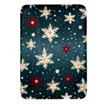 Snowflakes Winter Snow Rectangular Glass Fridge Magnet (4 pack)