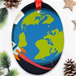 Spaceship Design Ornament (Oval)