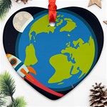 Spaceship Design Ornament (Heart)