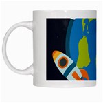Spaceship Design White Mug