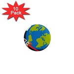 Spaceship Design 1  Mini Magnet (10 pack) 