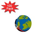Spaceship Design 1  Mini Buttons (100 pack) 