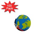 Spaceship Design 1  Mini Magnets (100 pack) 