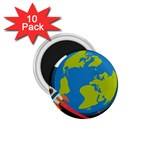 Spaceship Design 1.75  Magnets (10 pack) 