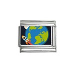 Spaceship Design Italian Charm (9mm)