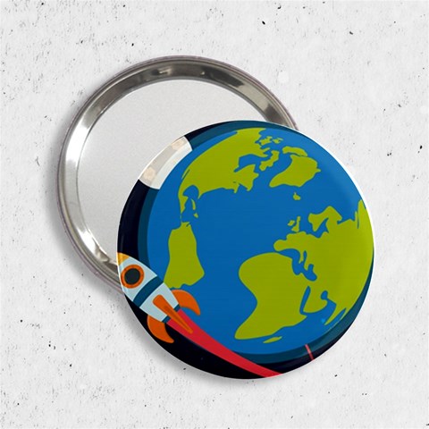 Spaceship Design 2.25  Handbag Mirrors from ArtsNow.com Front