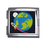 Spaceship Design Mega Link Italian Charm (18mm)