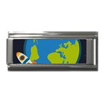 Spaceship Design Superlink Italian Charm (9mm)