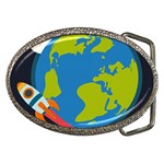 Spaceship Design Belt Buckles